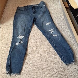 PacSun Ripped Blue Skinny Jeans